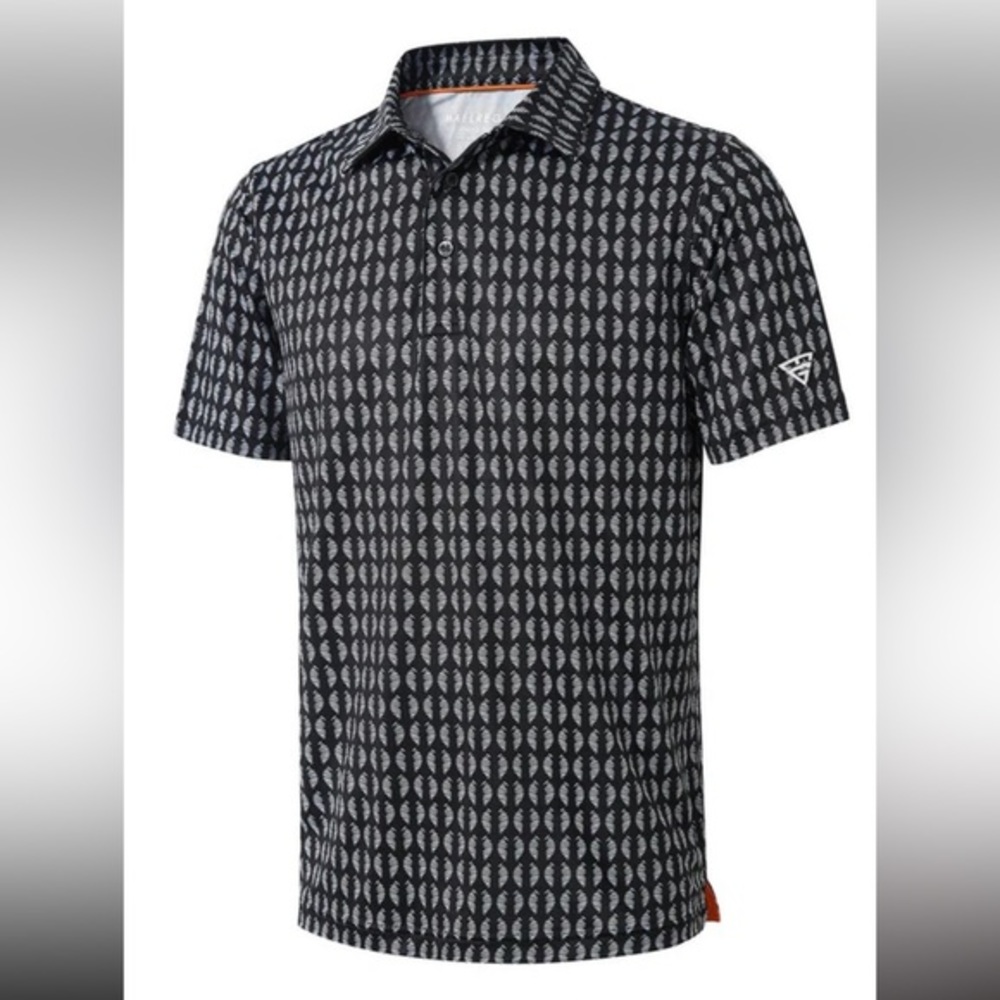 Maelreg performance printed short sleeve polo‎ shirt. Size large.